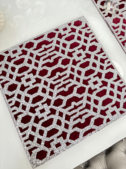 Set of 4 Placemats (Burgundy)