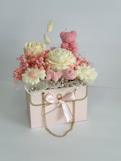 Luxury Flower Candle Purse Bouquet