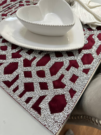 Set of 4 Placemats (Burgundy)