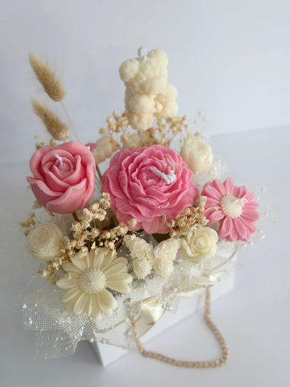 Luxury Flower Candle Purse Bouquet