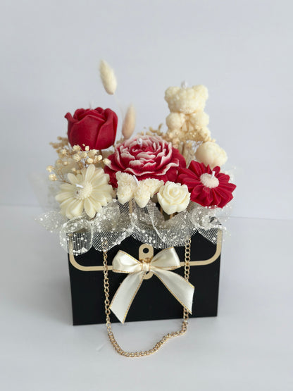 Luxury Flower Candle Purse Bouquet