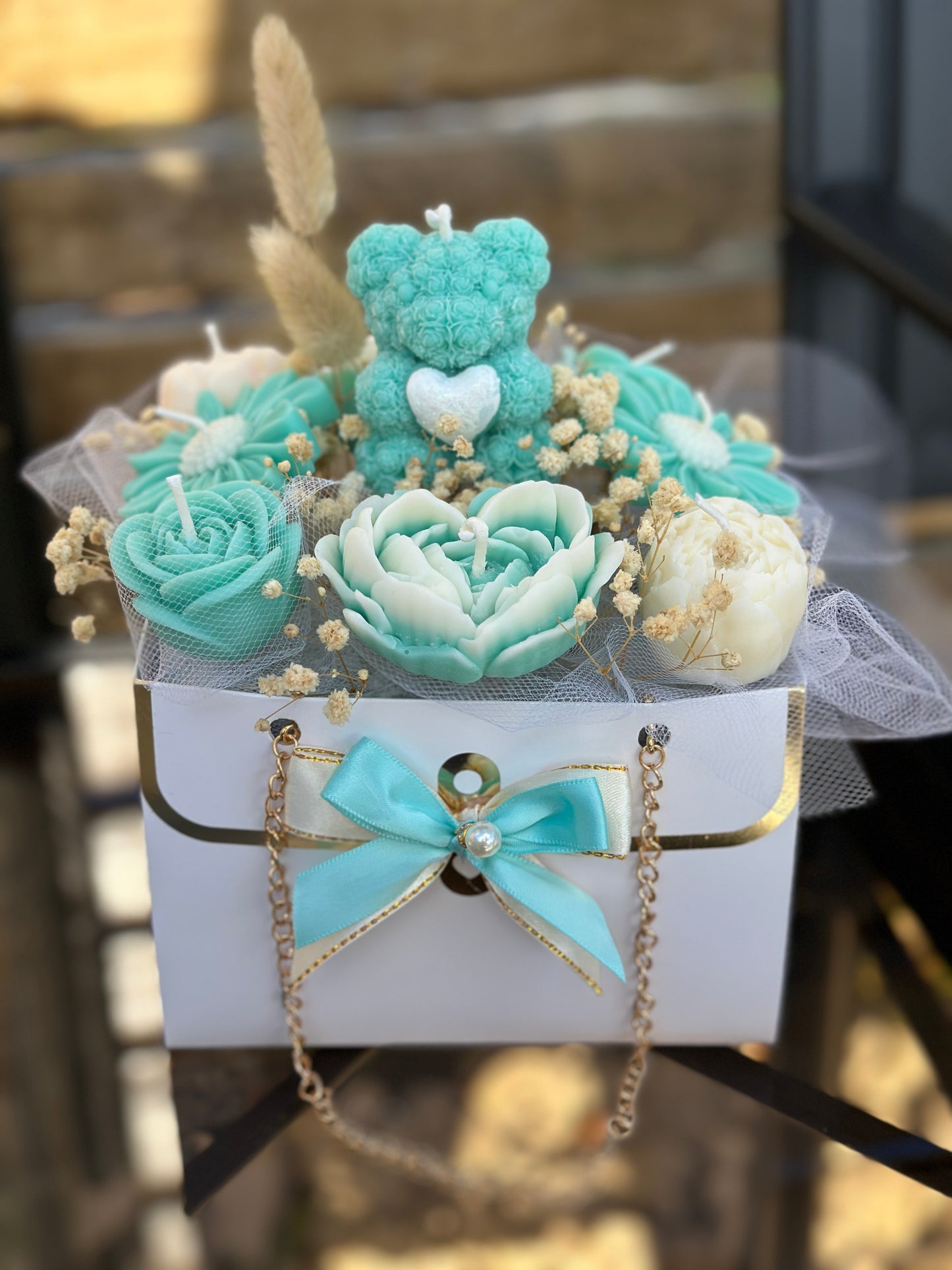 Teddy Bear Candle Bouquet