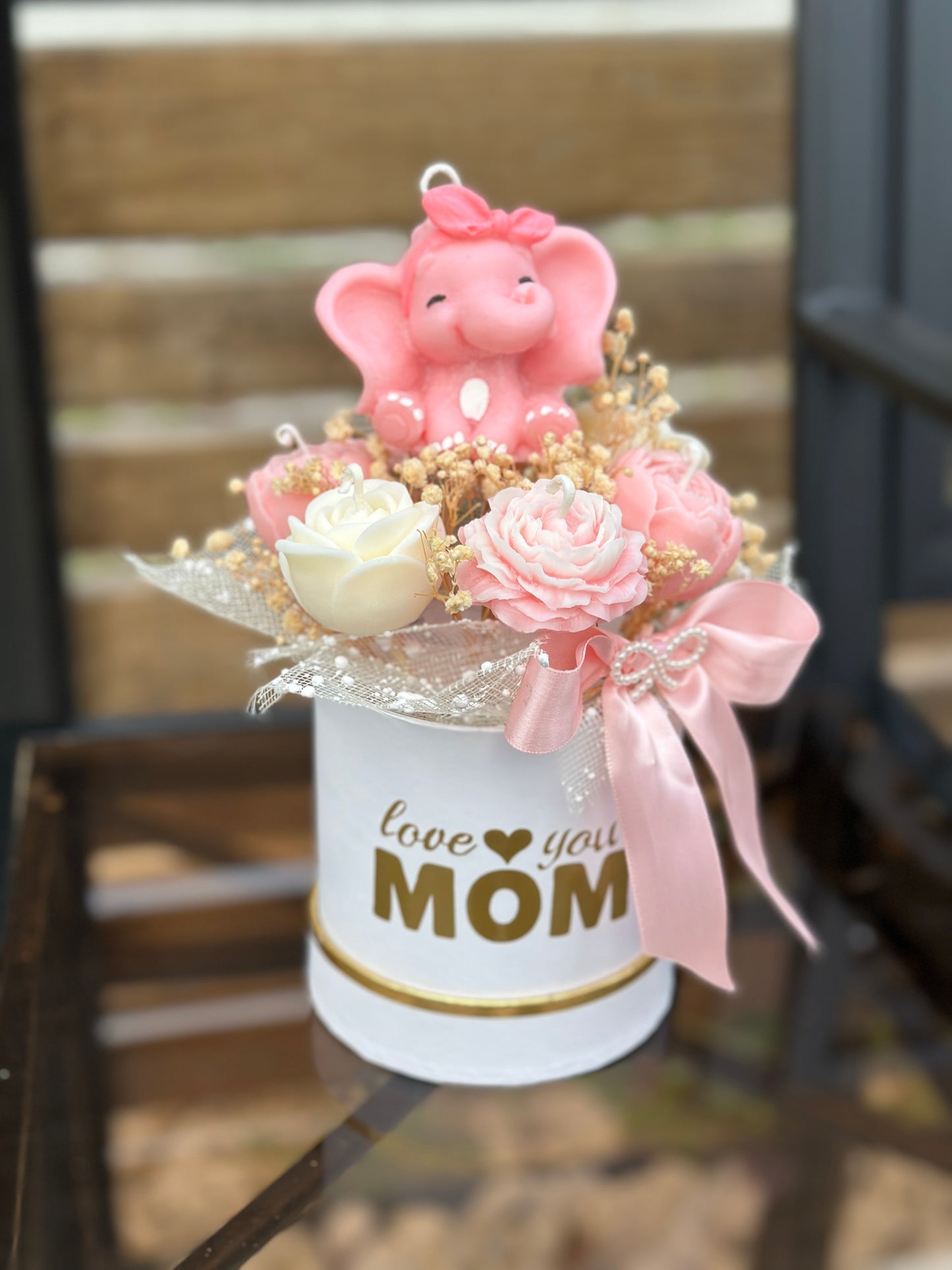 Love You MOM Candle Bouquet