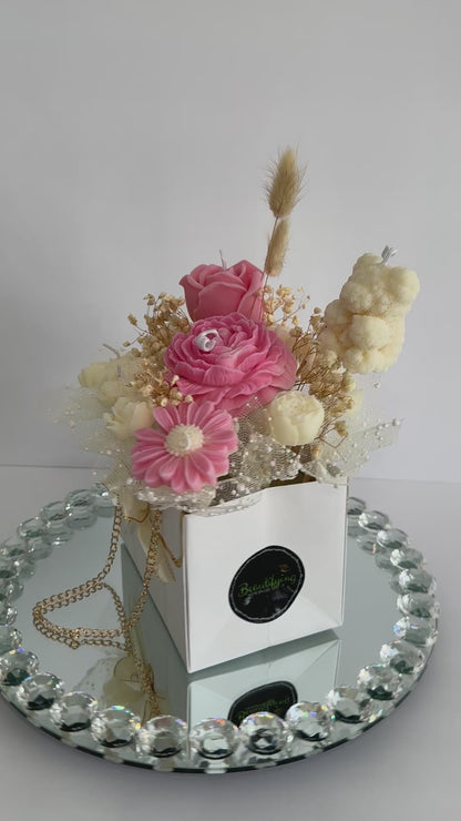 Luxury Flower Candle Purse Bouquet